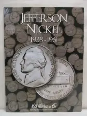 H.E. Harris Tri-Fold Coin Folder #2679 Jefferson Nickels Volume 1 1938-1961