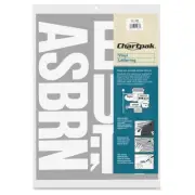 Chartpak 4-inch White Stick-on Vinyl Letters (01180), 1 PACK
