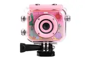 TODO 1080p FHD Kids Action Sports Camera 30M Waterproof 2" LCD Action Cam - Pink
