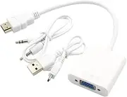ARTIBETTER to Vga Adapter with Audio Full 1080p Converter USB Charging for Laptop Monitor Projector