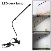 Clip On Desk Lamp LED Flexible Arm USB Dimmable Study Reading Table Night Light