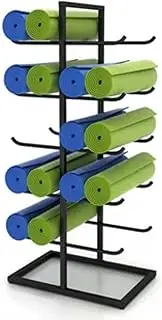 5 Layers Yoga Mat Holder Floor-Mounted Yoga Mat Storage Rack Holder Pilates Mats Stotage Organizer Home Gym Exercise Equipment Storage