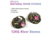 12KG Small Decorative Brown River Stones Pebbles Rocks Gravels Succulent Garden
