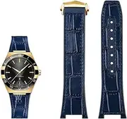 [RAYESS] Genuine leather silicone base wristband for Omega constellation series Perfect Observatory 131.13 Manhattan series watch strap