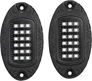 2 Pods Alloy RGB Chasing LED Rock Lights Used to Replace The Damaged Light, Support for 4pods, 6pods, 8pods, 10pods, 12pods Metal Chasing Underglow Lighting Kits