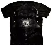The Mountain DJ Caesar Music Gorilla Headphones Ape King Kong Monkey Shirt 3X