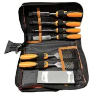 7 Pc Wood Carving Chisel Set with Sharpening Stone , woodworking Chisel