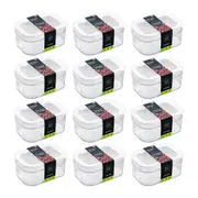 12PK Lemon & Lime Fresh Seal 2 Section Fridge Food Storer 750 & 2.250ml
