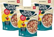 Seven Sundays Nut Granola Cereal, Rise & Shine Strawberry Banana Nut, 20 Oz (Pack of 3), Grain & Gluten Free, 5g Protein, 5g Net Carbs, Keto Friendly