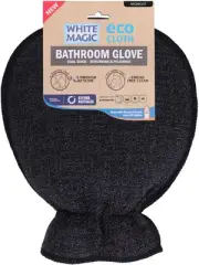 White Magic Eco Cloth Bathroom Cleaning Glove, Midnight - Dual-Sided Scrubbin...