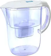 [EHM] Ultra Premium Alkaline Water Filter Pitcher - 3.8L, Activated Carbon Filter- BPA Free, Healthy, Clean, & Toxin-Free Mineralized Alkaline Water in Minutes- Up to 9.5 pH-2022 (White)