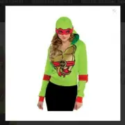 Ninja Turtles Jacket Costume Zip Hoodie Sweater Size S/M Novelty Raphael NEW