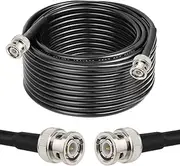 XRDS -RF 50 ohm BNC Cable 50FT, BNC Male Extension RG58 Coax Cable for Antenna Analyzer, CB Radio, Security CCTV Camera