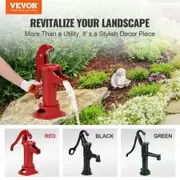 Antique Well Hand Pitcher Pump 7.6 Maximum Lift Cast Iron Manual Hand Water Pump with Ergonomic Handle Easy Installation Old Fashioned