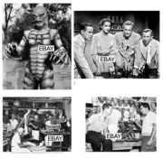 CREATURE FROM THE BLACK LAGOON 1954 MOVIE PHOTO LOT #3 (4) SCIFI FAMOUS MONSTERS