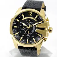 在飛比找Yahoo!奇摩拍賣優惠-DIESEL DZ4344 手錶 53mm 大錶面 金色金錶