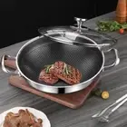 Non-stick Wok Pan 32/34/36cm Kitchen Cookware Frying Pan Gas Induction Cooker