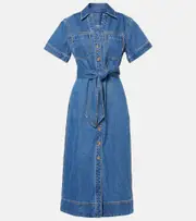 [Veronica Beard] Veronica Beard Tabby cotton shirt dress AU 4 blue