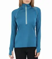 2XU Micro Thermal Top Women Running WR2172a Rain Frost M