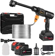 Portable Cordless Pressure Washer, 6-in-1 Nozzle for Car Floor Wall Fence Cleaning Garden Watering