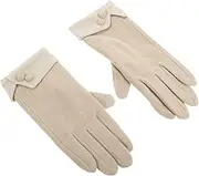 [FOMIYES] 1 Pair Warm Fabric Gloves for Women Thickened Touchscreen Winter Gloves for Comfortable and Durable for Hiking Running