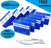 1000 Scalpel Blades #24 Surgical Dental ENT Instruments with Free #4 Handle