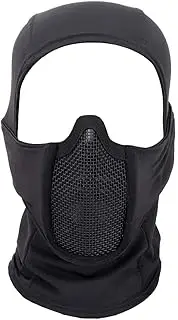 LEJUNJIE Tactical Gear Breathable Balaclava Mesh Mask Ninja Style Full Face Airsoft Mask Windproof Motorcycle Cycling Hood Neck Warmer