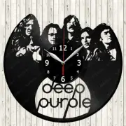 Deep Purple Vinyl Record Wall Clock Decor Handmade 2246