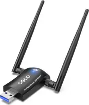 Wireless WiFi Adapter for Desktop PC - QGOO AC1300Mbps USB 3.0 AC-1300, black