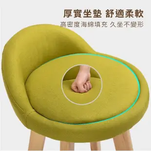 【C-FLY】實木布質高腳木椅70cm(二入/4色可選/旋轉椅/高腳椅/木椅/實木椅/椅子/椅/座椅/布椅)