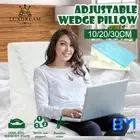 Adjustable Wedge Pillow Cool Gel Memory Foam Back Body Cushion Support w/ Cover