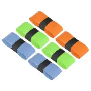 Tennis Racket Grip Tape with Hole PU 43.3" Sky Blue Orange Fluorescent Yellow