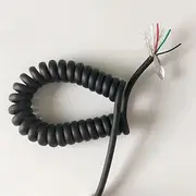 PUR Spring Wire Shielded Cable 6 core 22 awg Stretch 10 11 12 13 14 15 16 17 18 19 20 Meters Matte Spiral Telescopic Wire(Stretch 13 Meter)