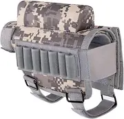 Outdoor Shooting Gear Tactical Magazine Pack Mag Pouch Cartridges Holder Ammunition Reload Ammo Shell Carrier Rifle Gun Bullets Cheek Rest Riser Buttstock Cover - ACU