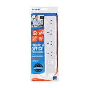 Jackson 4 Way Surge Protected Power Board Master Switch - White