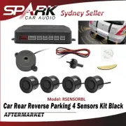 SP Black Car Rear Reverse Reversing Parking 4 Sensors Sensor Buzzer Alarm Kit