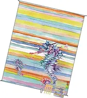 Outdoor Picnic Blanket - 86.61x70.87 Inches Waterproof Picnic Mat,Windproof Floor Rug Lightweight Camping Pad with 4 Corner Pockets and 4 Pegs for Poolside Relaxation