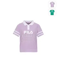 在飛比找蝦皮商城優惠-【FILA】女性 短袖 運動POLO衫-粉紫色 5POX-1