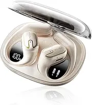 Open Ear Headphones Earbuds wireless - 5.4 Bluetooth Ear Buds with LED Digital Display IPX7 Waterproof, Wireless Headphones Touch Control Air Conduction Stereo Sound with 18.2mm Drivers 40H Playtime