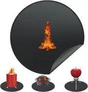 36'' Fire Pit Mat for Solo Stove Bonfire,Round Fireproof under Grill Mats for Ou