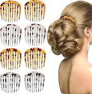 Healvian 8PCS Hair Combs Hair Side Comb Clips for Women Hair Combs for Women Hair Accessories Decorative Side Hair Comb French Hair Combs Hair Side Combs