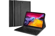 For Apple iPad Pro 11 2018 Bluetooth Keyboard Case, Slim Folio Leather Smart Sleep Awake Detachable Wireless Cover (Black)