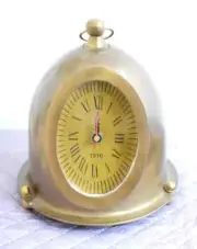 Maritime Vintage Table Clock Brass Finish Nautical Collectible Desk Clock Gift
