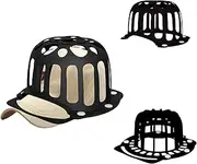 Ghyut Silicone Hat Washer Cage, Hat Washer can Maintain the Shape of Hat, Baseball Hat Washer Cage for Washing Machine, Dryer. Baseball Cap Washing Cage Suitable for Adults and Kids' Caps. (Black)