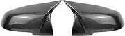 Compatible For BMW 1234 Series X1/F20F22F30F32 Carbon Pattern Replacement ABS Horn Style Modified Rearview Mirror Housing Car Modi