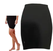 Merino Skins Women’s Thermal Skirt – Wool Winter Base Layer Black