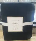 Pottery Barn Teen Organic Essential Jersey Sheet Set, Black, Twin/XL