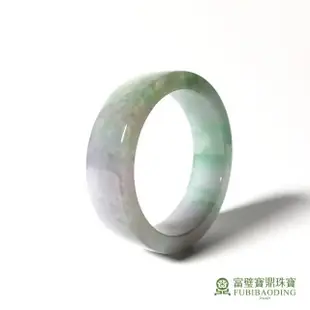 【Fubibaoding jeweler 富璧寶鼎珠寶】春帶彩翡翠方鐲(天然Ａ貨 手鐲 玉鐲 少見款式)