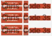 Adhesive Vinyl Shipping Container Decal suit OO gauge Hornby - Hyundai 3pk