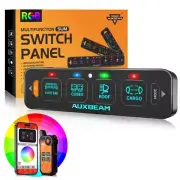 Auxbeam RGB Switch 4 Gang Panel APP/Remote Control Light/Vehicles Relay System
